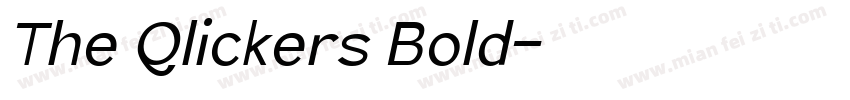 The Qlickers Bold字体转换
